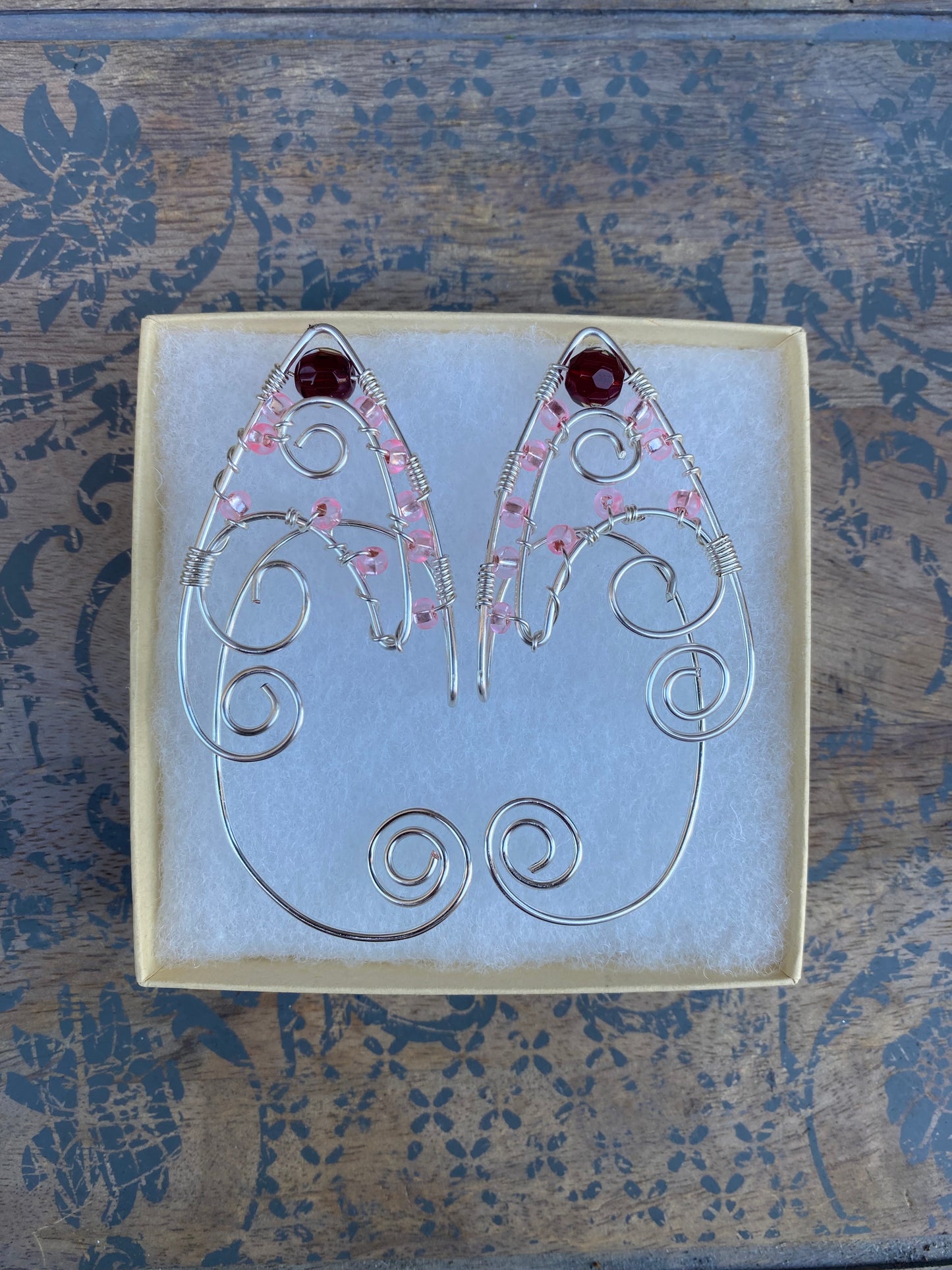Silver Cherry Blossom Elf Ear Cuffs
