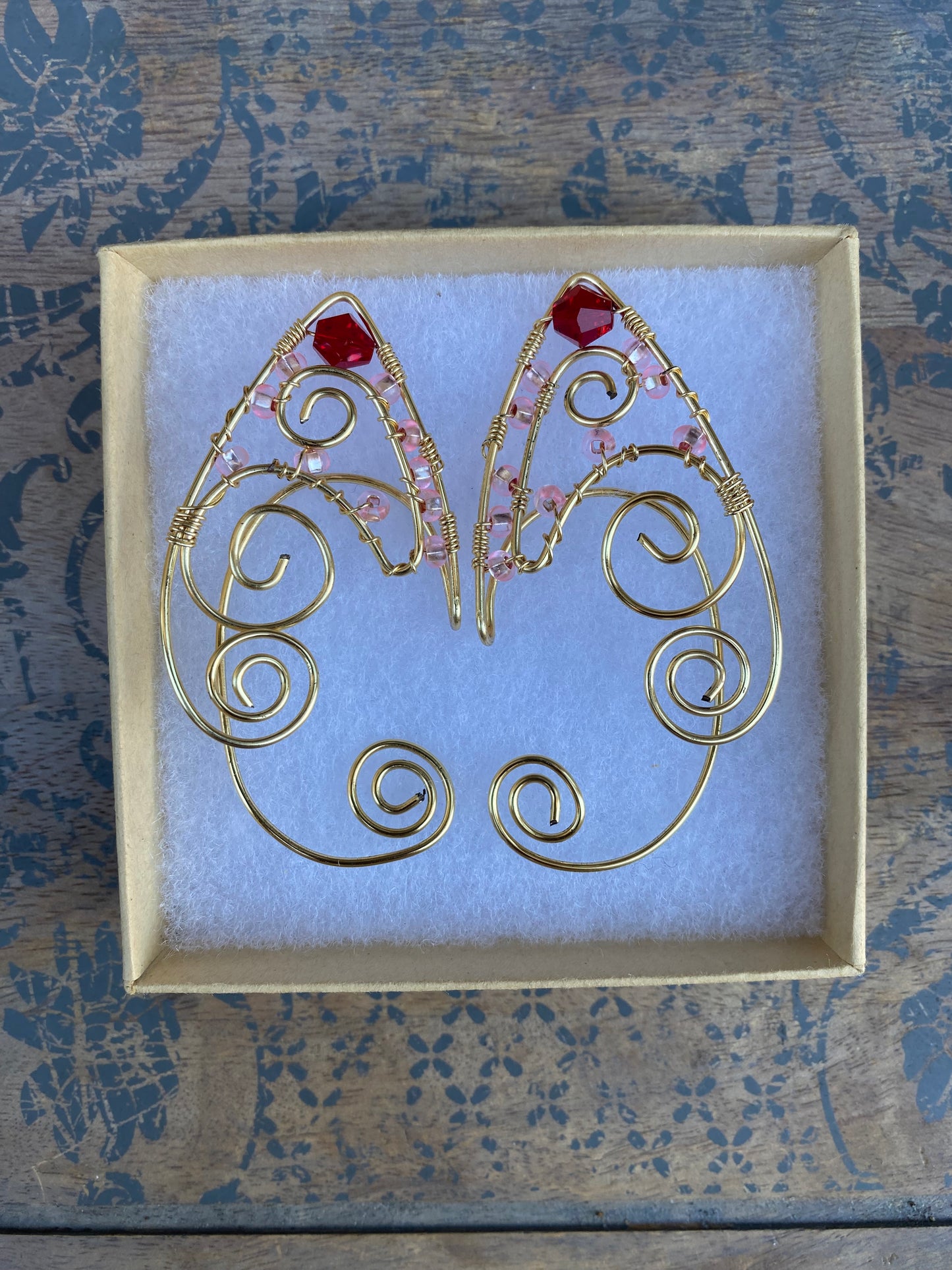 Gold Cherry Blossom Elf Ear Cuffs