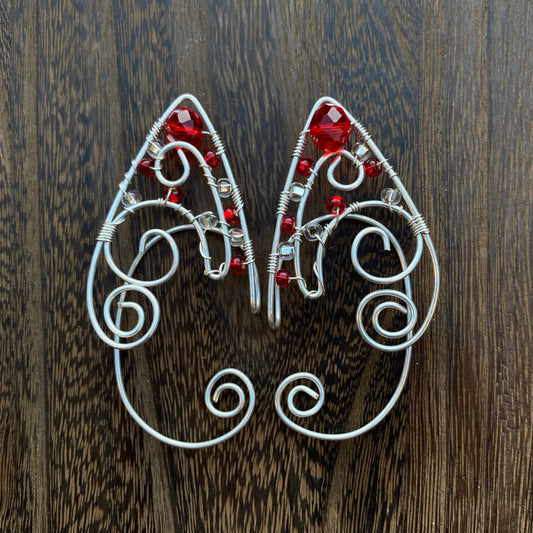 Candy Cane Elf Ear Cuffs