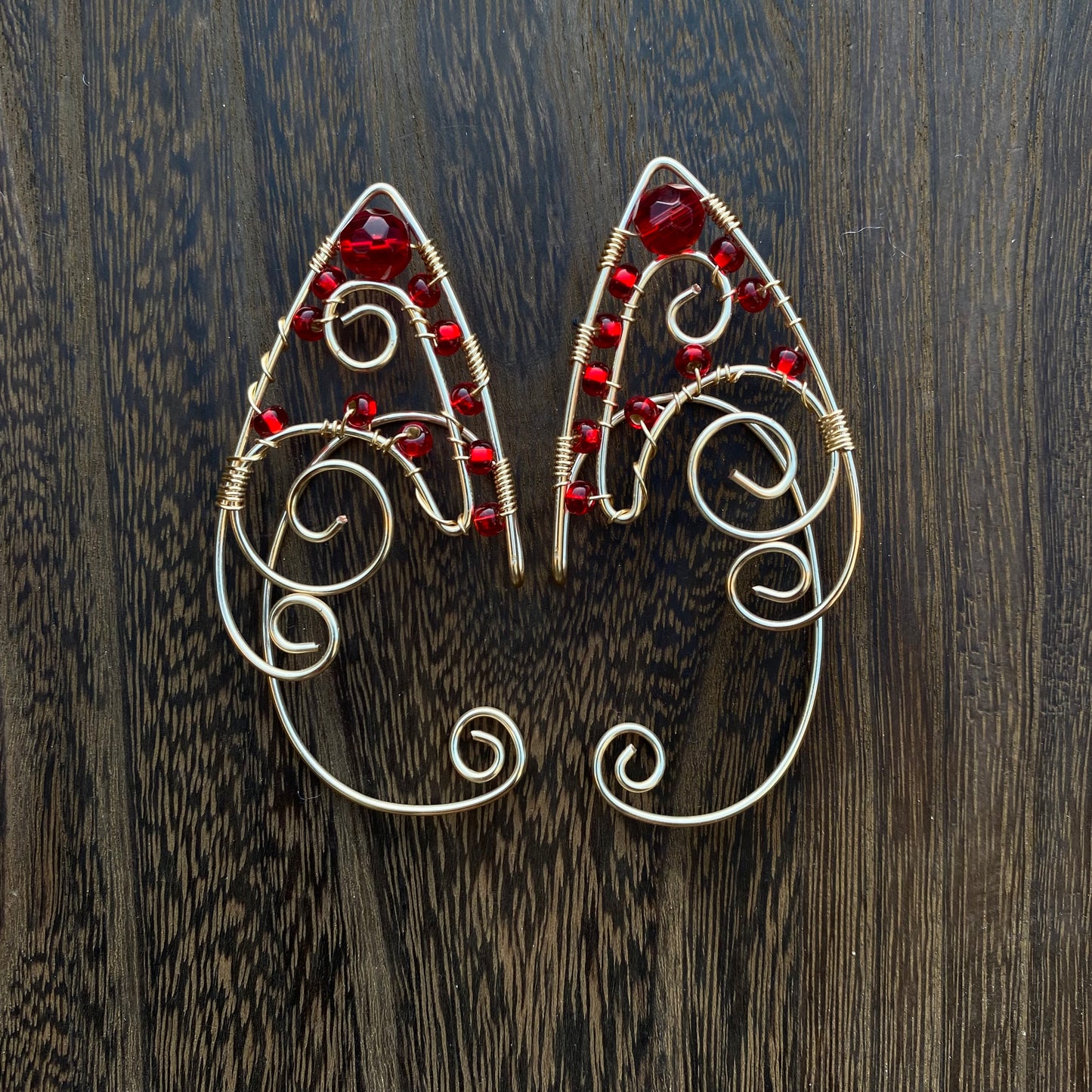 Queen of Hearts Elf Ear Cuffs