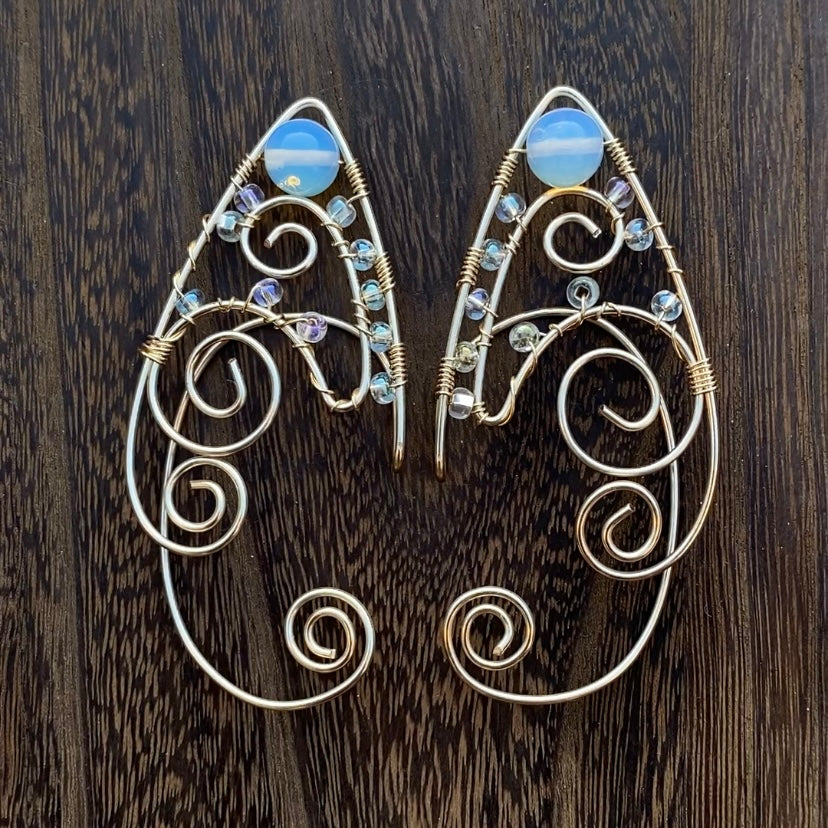 Gold Opalite Elf Ear Cuffs