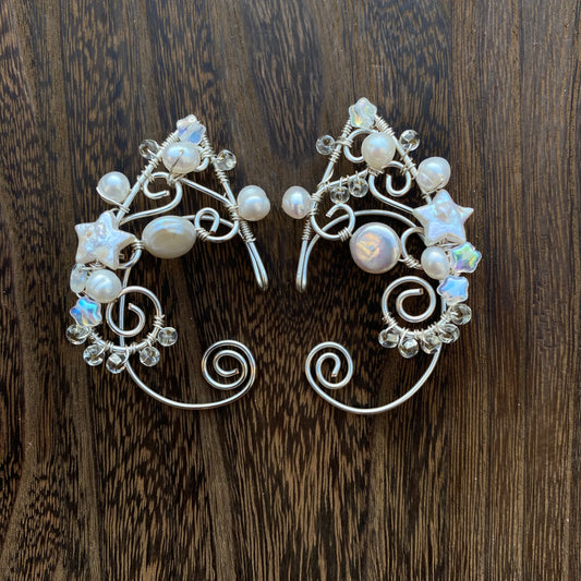 Cluster Pearl Elf Ear Cuffs #2