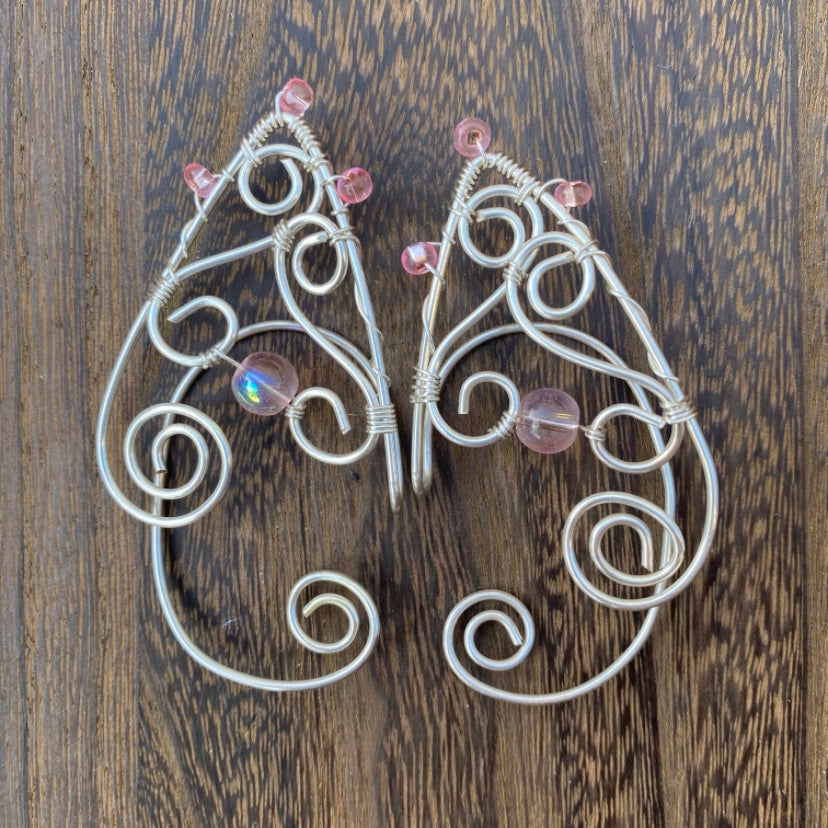 Pink Elf Ear Cuffs